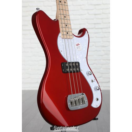  G&L Tribute Fallout Short Scale Bass Guitar - Candy Apple Red