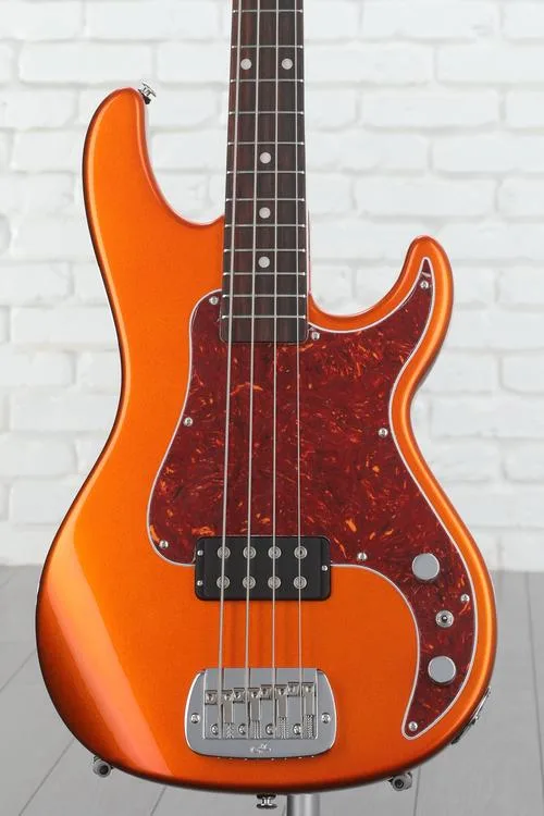 G&L Fullerton Deluxe Kiloton Bass Guitar with Rosewood Fingerboard - Tangerine