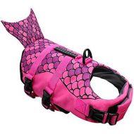 G LAKE Dog Life Jacket Ripstop Adjustable Pet Safety Swimsuit Puppy Saver Swimming Flotation Life Vest Preserver for Small Medium Large Dogs