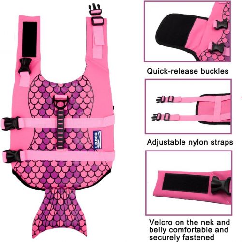  G LAKE Dog Life Jacket Ripstop Adjustable Pet Safety Swimsuit Puppy Saver Swimming Flotation Life Vest Preserver for Small Medium Large Dogs