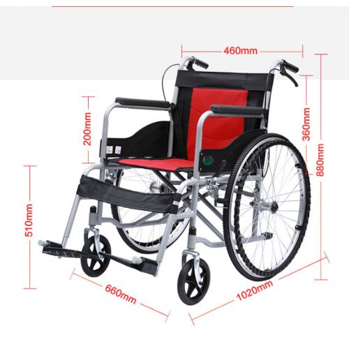  G-AX Wheelchairs Mobility Scooters Folding Wheelchair, Elderly Trolley, Disabled, Elderly, Multi-Purpose Seated Scooter Mobility Daily Living Aids