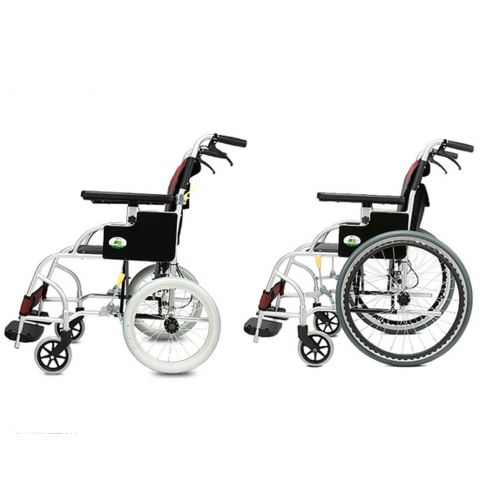  G-AX Wheelchairs Mobility Scooters Folding Wheelchair, Elderly, Aluminum Alloy Portable Trolley, Light Small Scooter Mobility Daily Living Aids