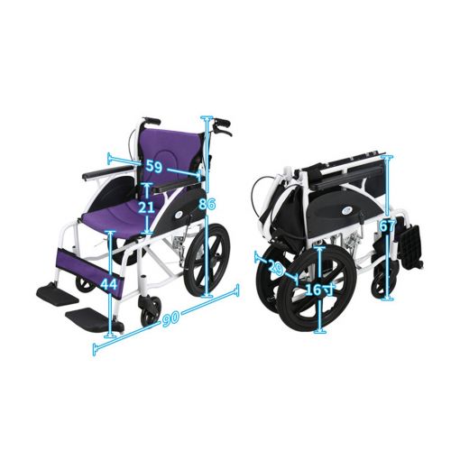  G-AX Wheelchairs Mobility Scooters Aluminum Alloy Wheelchair, Four Seasons Cushion, Elderly, Disabled Mobility Daily Living Aids