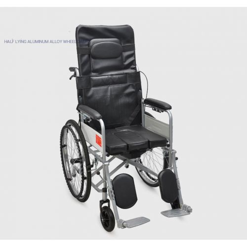  G-AX Wheelchairs Mobility Scooters Semi-Recumbent Wheelchair, Toilet Function, Thick Steel Pipe, Double Brake Wheelchair Mobility Daily Living Aids