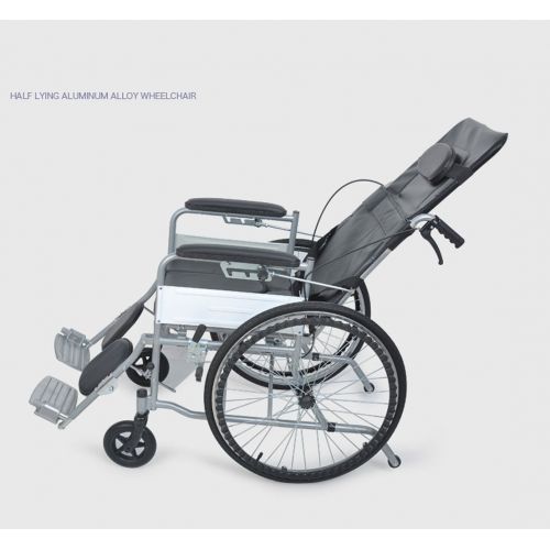  G-AX Wheelchairs Mobility Scooters Semi-Recumbent Wheelchair, Toilet Function, Thick Steel Pipe, Double Brake Wheelchair Mobility Daily Living Aids