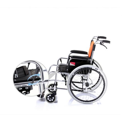  G-AX Wheelchairs Mobility Scooters Aluminum Alloy Wheelchair, Old Man, Lightweight Wheelchair, Folding Manual, Wheelchair, Free Inflatable with Handbrake...