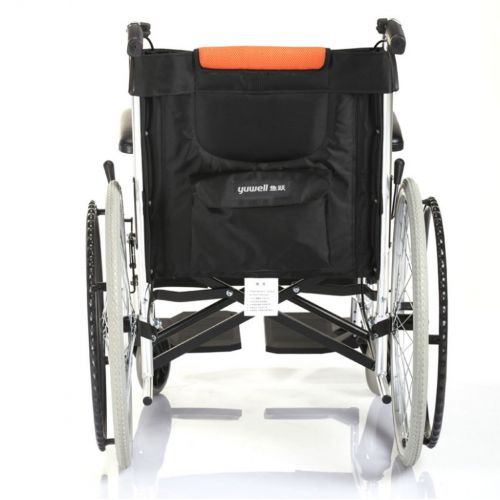  G-AX Wheelchairs Mobility Scooters Aluminum Alloy Wheelchair, Old Man, Lightweight Wheelchair, Folding Manual, Wheelchair, Free Inflatable with Handbrake...