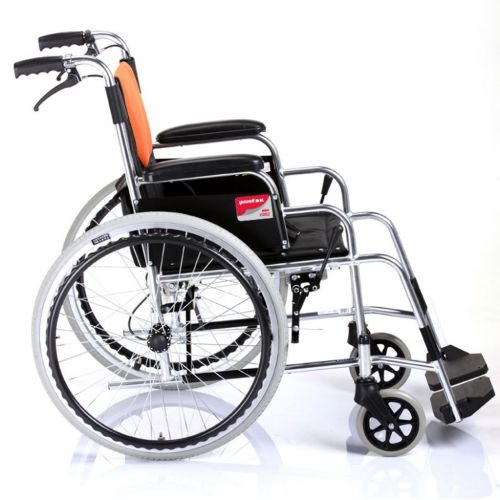  G-AX Wheelchairs Mobility Scooters Aluminum Alloy Wheelchair, Old Man, Lightweight Wheelchair, Folding Manual, Wheelchair, Free Inflatable with Handbrake...