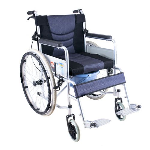  G-AX Wheelchairs Mobility Scooters Folding Wheelchair with Toilet Portable, Disabled, Old Trolley Mobility Daily Living Aids