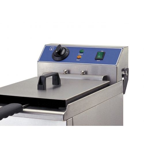  G-Brand Profi Elektro-Fritteuse, Chrom-Nickel-Stahl, mit Ablasshahn, 3250 Watt, 10 Liter; WF-101V GGG