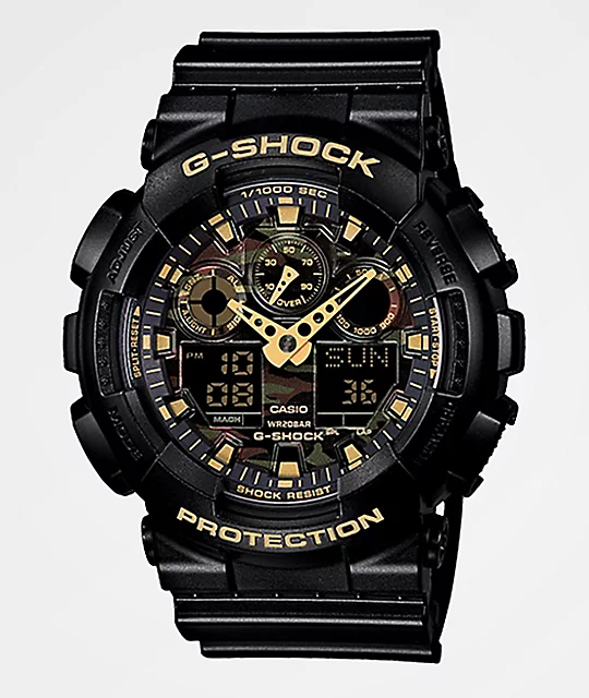 G-SHOCK G-Shock GA100 Woodland Camo Chronograph Watch