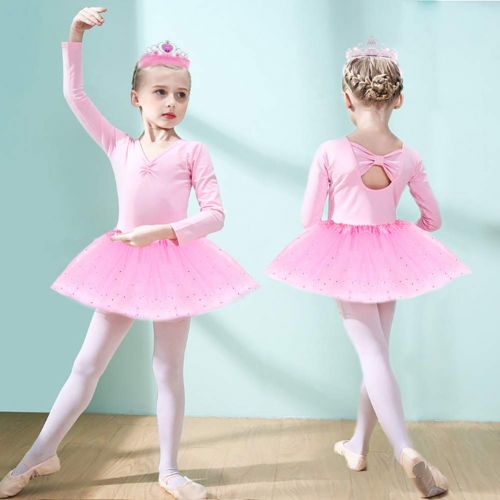  G.C Girls Princess Dress up Clothes with Star Sequins and Princess Crown Tiara Set Ballet Birthday Party for 2-8 Year Old Girl Gifts Tutu Skirt as Party Favors