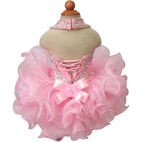  G.CHEN ChengCheng Baby Girls Halter Cupcake National Infant Pageant Dresses