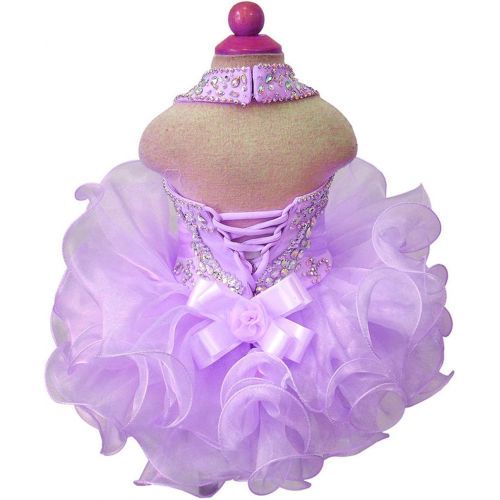  G.CHEN ChengCheng Baby Girls Halter Cupcake National Infant Pageant Dresses