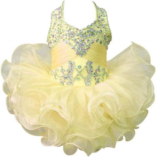  G.CHEN ChengCheng Baby Girls Halter Cupcake National Infant Pageant Dresses