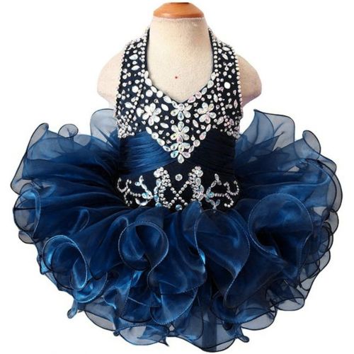  G.CHEN ChengCheng Baby Girls Halter Cupcake National Infant Pageant Dresses