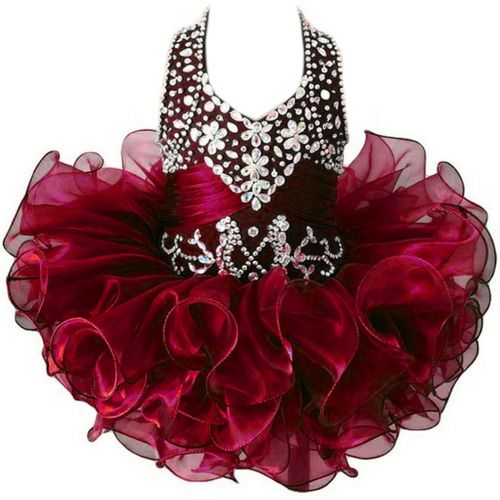  G.CHEN ChengCheng Baby Girls Halter Cupcake National Infant Pageant Dresses