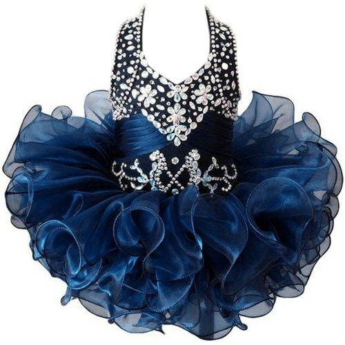  G.CHEN ChengCheng Baby Girls Halter Cupcake National Infant Pageant Dresses