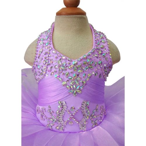  G.CHEN ChengCheng Baby Girls Halter Cupcake National Infant Pageant Dresses