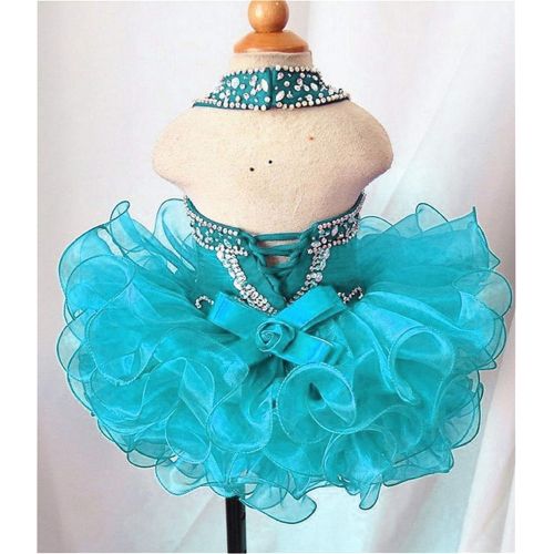  G.CHEN ChengCheng Baby Girls Halter Cupcake National Infant Pageant Dresses