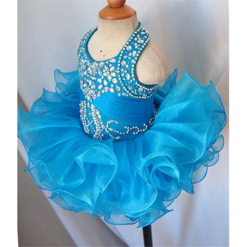  G.CHEN ChengCheng Baby Girls Halter Cupcake National Infant Pageant Dresses