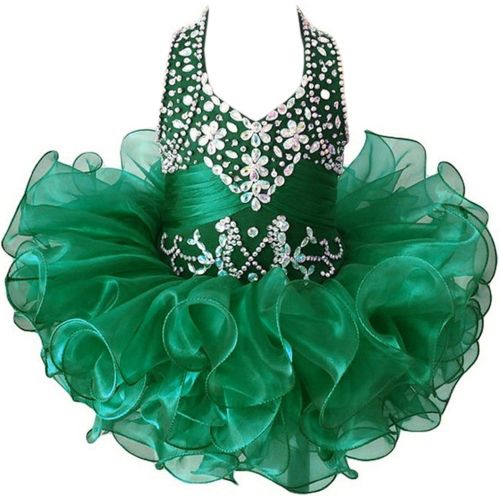  G.CHEN ChengCheng Baby Girls Halter Cupcake National Infant Pageant Dresses