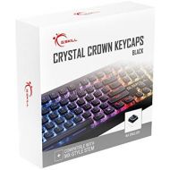 G.SKILL Crystal Crown Keycaps - Keycap Set with Transparent Layer for Mechanical Keyboards, Full 104 Key, Standard ANSI 104 English (US) Layout - Black