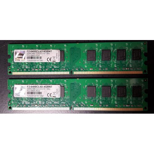  G.Skill G.SKILL 4GB (2 x 2GB) 240-Pin SDRAM DDR2 800 (PC2 6400) Dual Channel Kit Desktop Memory F2-6400CL5D-4GBNT