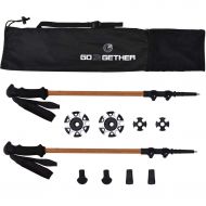 G2 GO2GETHER Go2gether - Nature - Trekking Poles Telescopic Bamboo Aircraft Alloy Laminated (Pack of 2 Poles)