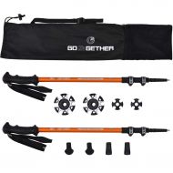 G2 GO2GETHER Hiker Trekking Hiking Poles Telescopic/Aluminum Alloy/Comfort BMM Handle/Auto-Adjustable Strap/Quick Flip Lock/Snow Baskets Attached (Pack of 2 Poles)