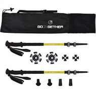 G2 GO2GETHER Expedition Trekking Poles Telescopic/Aircraft Aluminum Alloy/High Density Skin-Friendly Foam Handle/Auto-Adjustable Strap/Quick Flip Lock/Snow Baskets Attached (Pack o