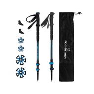 G2 GO2GETHER G2 Carbon Fiber Trekking Poles Telescopic/EVA Foam Grip/Foam Padded Wrist Strap/ Auto-Adjustable Strap / Quick Flip Lock (Pack of 2 Poles)…