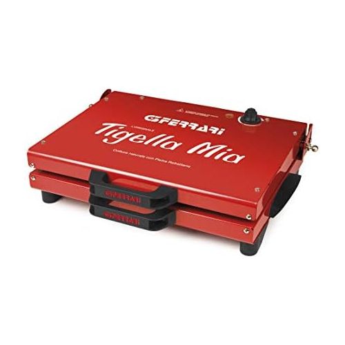  [아마존베스트]G3 Ferrari G10025 Tigella Mia 1200w Refractory Cooking Stone Sandwich, Toast, Panini and Traditional Italian Tigella Maker in Red