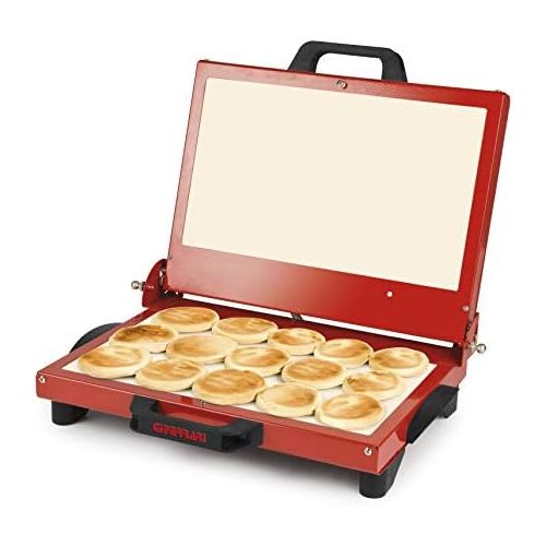  [아마존베스트]G3 Ferrari G10025 Tigella Mia 1200w Refractory Cooking Stone Sandwich, Toast, Panini and Traditional Italian Tigella Maker in Red