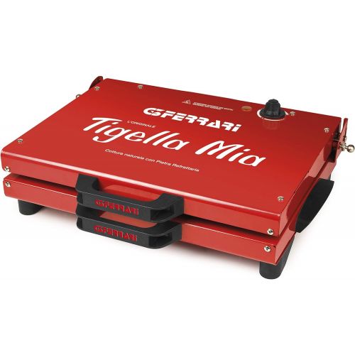  [아마존베스트]G3 Ferrari G10025 Tigella Mia 1200w Refractory Cooking Stone Sandwich, Toast, Panini and Traditional Italian Tigella Maker in Red