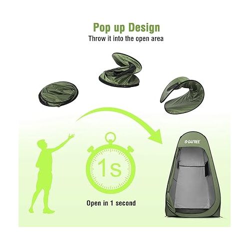  G4Free Pop Up Privacy Shower Tent Portable Outdoor Changing Room Camping Toilet Sun Shelter with Carry Bag(Green)