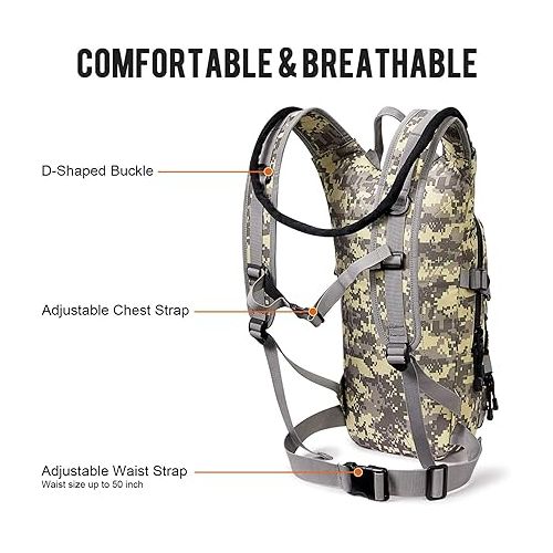  G4Free Hydration Pack Sports Runner Hydration Backpack with 3L Bladder for Running Hiking Cycling Biking