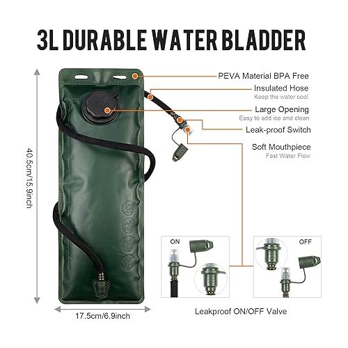  G4Free Hydration Pack Sports Runner Hydration Backpack with 3L Bladder for Running Hiking Cycling Biking