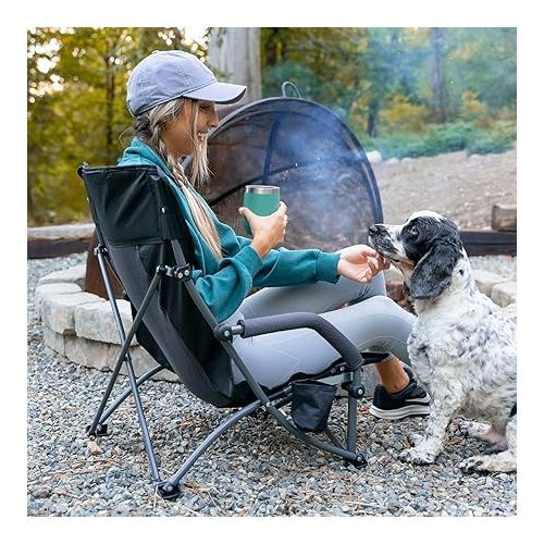  G4Free Folding Beach Chair, Low Sling Portable Beach Chair for Adults with Headrest, Backpack Lightweight Camp Chair for Outdoor Camping Sand Beach