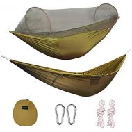[아마존베스트]G4Free Portable & Foldable Camping Hammock Net Hammock Tent Capacity 440 lbs Outdoor & Indoor Backyard Hiking Backpacking Tree Hammocks (110x50 inch)