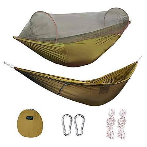  [아마존베스트]G4Free Portable & Foldable Camping Hammock Net Hammock Tent Capacity 440 lbs Outdoor & Indoor Backyard Hiking Backpacking Tree Hammocks (110x50 inch)