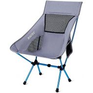 G4Free Portable Camping Chairs, Medium Size Ultralight Folding Compact Chair Heavy Duty 265lbs with Carry Bag for Outdoor Hiking Backpacking Picnic Beach