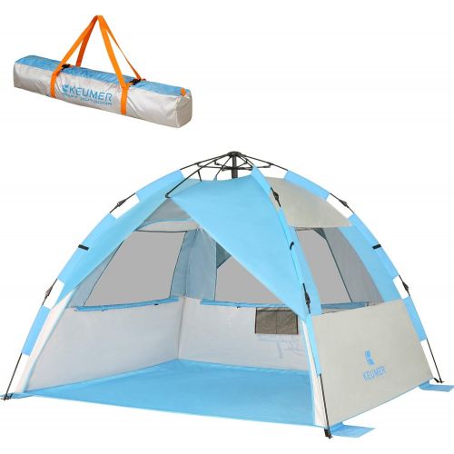  G4Free Easy Setup Beach Tent Deluxe XL Sun Shelter with UPF 50+ UV Protection