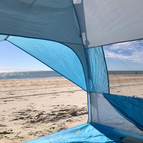  G4Free Easy Setup Beach Tent Deluxe XL Sun Shelter with UPF 50+ UV Protection