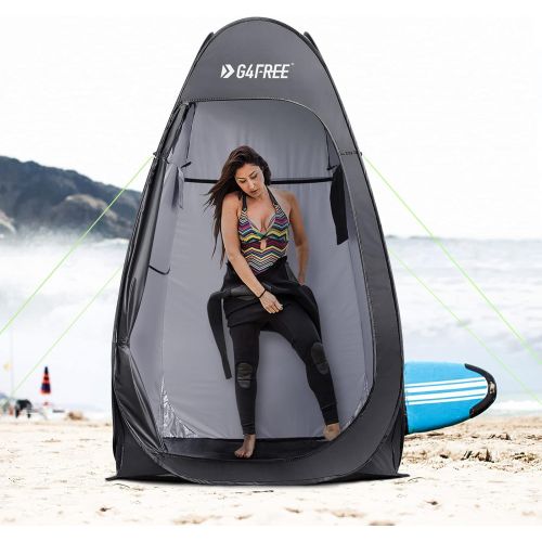  G4Free Pop Up Privacy Shower Tent Portable Outdoor Changing Dressing Room Camping Toilet Sun Shelter 6.9 FT for Beach Hiking with Carry Bag