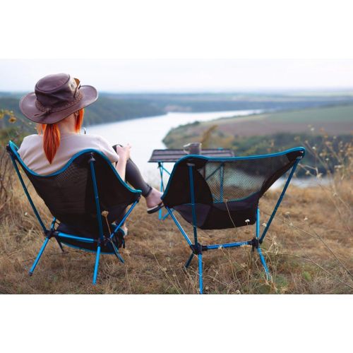  G4Free Upgraded Lightweight Portable Chair Outdoor Folding Camping Chairs with Side Pocket for Sports Picnic Beach Hiking Fishing Backpacking