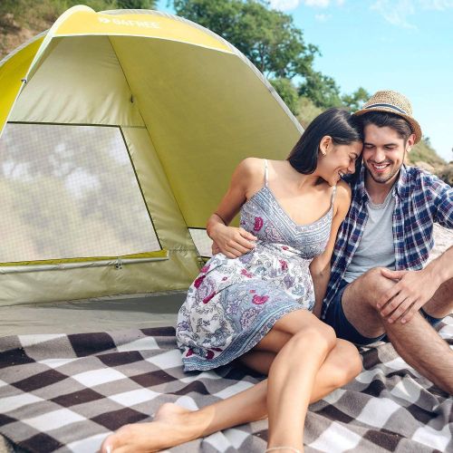  G4Free Upgraded Pop Up Beach Tent, 2-3 Person Automatic Sunshade Canopy UPF 50+ Sport Umbrella Instant Tent Lightweight and Easy to Carry for Camping, Outdoor, Beach