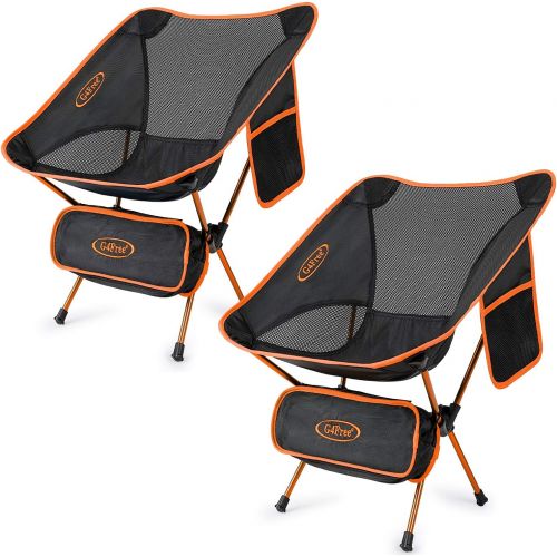  G4Free Upgraded Lightweight Portable Chair Outdoor Folding Camping Chairs with Side Pocket for Sports Picnic Beach Hiking Fishing Backpacking