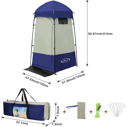  G4Free Camping Shower Tent, Privacy Tent Dressing Changing Room, Portable Toilet, Rain Shelter for Camping Beach with Carry Bag