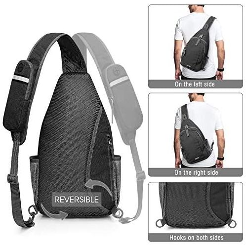  G4Free Sling Bag RFID Blocking Sling Backpack Crossbody Chest Bag Daypack for Hiking Travel